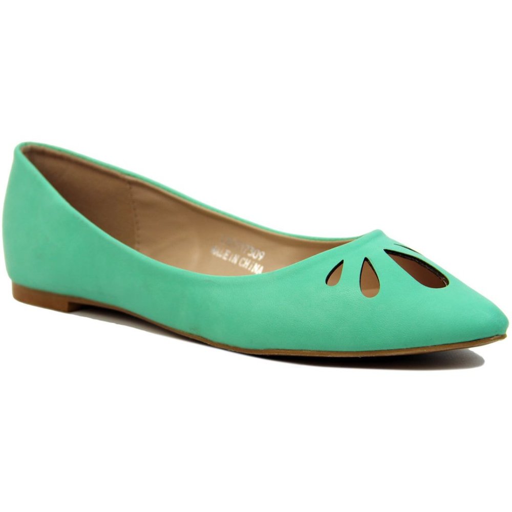 Pointy Toe Retro Pinup Ballet Flats Collectif Lulu Hun London Lidia MINT 8 NWT - Picture 12 of 14